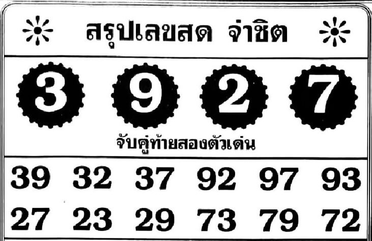 ข่าวหวย หวยจ่าชิต 1/10/65