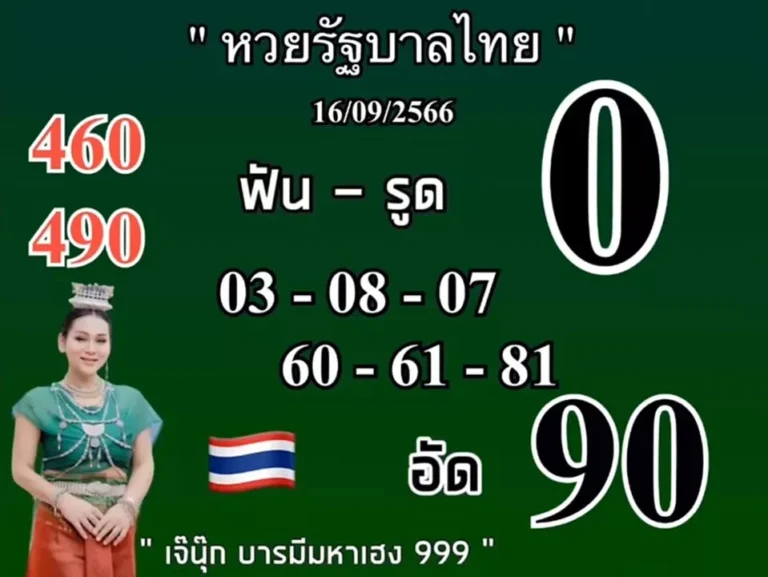 เลขเด็ด เจ๊นุ๊ก 16-09-66